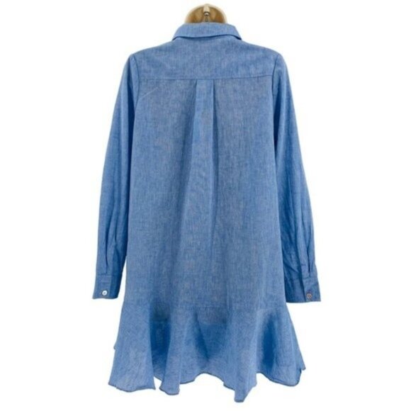 Tuckernuck | NEW Chambray Callahan Denim Collared Mini Shirt Dress Size XXS - Picture 9 of 13